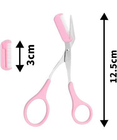 Stainless Steel Precision Eyebrow Trimmer Tool with Comb - Professional Grooming Scissors for Men and Women - Buy Online on GoSupps.com