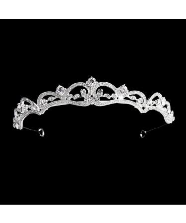 Uongeod Rhinestone Crown Crystal Bridal Tiara Princess Crown Birthday Crown Tiaras and Crowns for Women and Girls-Silver