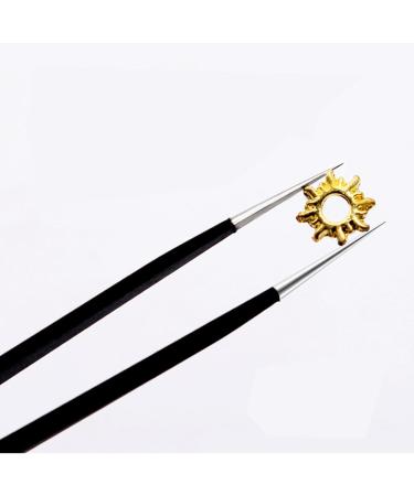 Libcflcc Nail Art Tweezers - Stainless Steel Double-Headed with Rhinestones | One Size - International Shipping Available - Buy Online on GoSupps.com