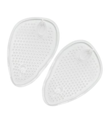 FRCOLOR 4 Pairs Decompression Gel Inserts Shoe Pad Cushion Half Insoles Shoe Inserts Plantar is Transparent 9.7x6.5cm