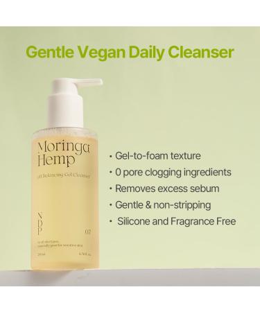 Buy Moringa Hemp Gel Face Cleanser 200ml | Hydrating pH Balancing & Nourishing | International Shipping - Buy Online on GoSupps.com
