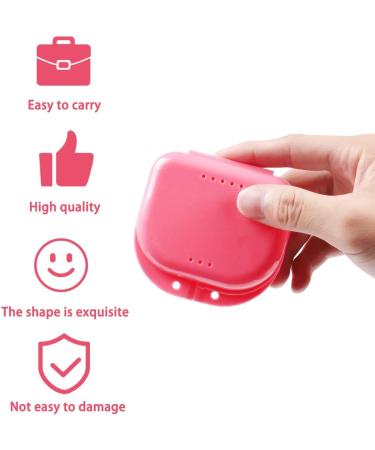 ZCDA Denture Box Retainer Case 3 Pcs Retainer Box for Braces Denture Retainer Mouth Guard Dry and Breathable (Pink White Blue) - Buy Online on GoSupps.com