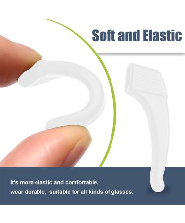 Vzuhsw 20 Pairs Silicone Glasses Ear Pads - Anti-Slip Comfortable Bracket Sleeves for Sunglasses & Reading Glasses (White) - Buy Online on GoSupps.com