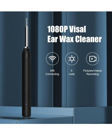 1080P Otoscope Camera Ear Wax Removal Tool for iOS & Android Black - Buy Online on GoSupps.com