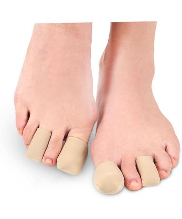 Silicone Gel Toe Protectors - 2 Pairs | Toe Sleeves for Little Toe | Fabric Sleeve Covers - 4x2.5cm - Buy Online on GoSupps.com