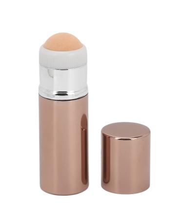 Double Headed Foundation Brush Volcanic Stone Oil Control Roller 2 in 1 Facial Oil Absorbing Roller for Face and Neck (Coffee)