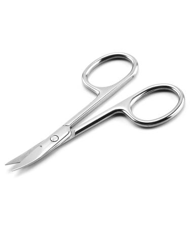 DOETYD Cuticle Nail Scissors Stainless Steel Manicure Scissors Professional Curved Blade Grooming Beauty Scissors for Toenail Pedicure Skin Hair Trimming