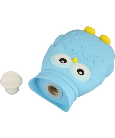 400ml Silicone Hot Water Bottle - Leak-Proof Cute Owl Design (Light Blue) | Portable & Ideal for International Shipping - Buy Online on GoSupps.com