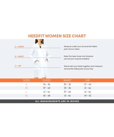 HEEDFIT Premium Quality Women's Lab Coat - Full Poly-Cotton 35 Long, Reusable, Size Medium - Buy Online on GoSupps.com