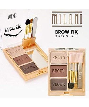 MILANI Brow Fix Eye Brow Powder Kit - Medium | Define and Enhance Your Brow Shape - Buy Online on GoSupps.com