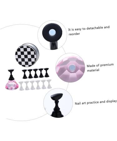Beatifufu 1set Manicure Practice Base Magnetic Mount Nail Art Holder Retro DIY Nail Tip Stand Nail Art Practice Holder Magnetic Holder Nail Beauty Stand Magnetic Nail Manicure Tool Metal 9.2x4.8cm Assorted Color - Buy Online on GoSupps.com