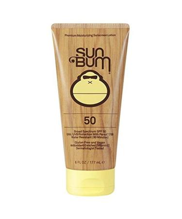 Sun Bum Original SPF 50 Sunscreen Lotion | Vegan and Hawaii 104 Reef Act Compliant (Octinoxate & Oxybenzone Free) Broad Spectrum Moisturizing UVA/UVB Sunscreen with Vitamin E | 6 oz