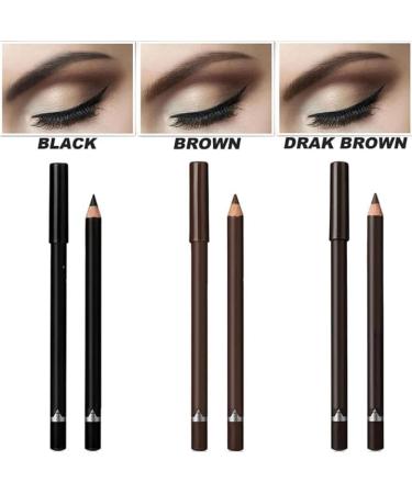 Mciluyaiio Systemous 24 Hour Water Resistant Eyeliner Double Pointed Kajal Pen 2in1 Eyeliner and Eyebrow Pen NonFade NonFade Even and Easy to Color Dark Brown - Buy Online on GoSupps.com