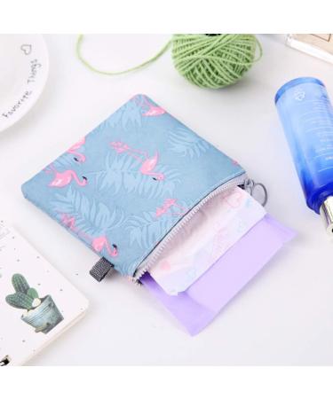Portable Menstrual Pad Bag - Set of 4 | Period Napkin Disposal Pouch with Zipper | Towel Holder for Women - Travel Makeup Bags - Buy Online on GoSupps.com