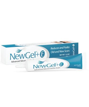NewGel+E Advanced Silicone Scar Treatment Gel for OLD and NEW Scars w Vitamin E, for Surgery, Injury, Keloids, Burns, and Acne Scars (1 oz)