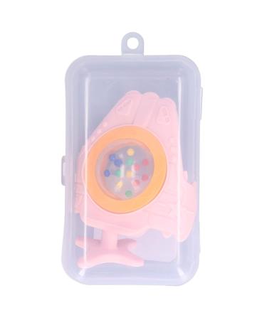 Flexible Silicone Teether - Safe Pink Airplane Shaped Teething Toy with Colorful Beads for Home & Travel - Buy Online on GoSupps.com