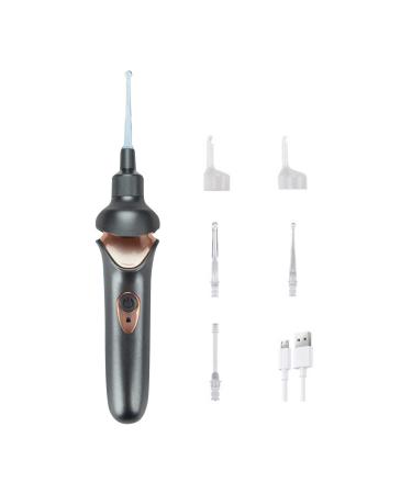 Mens Hair Removal Ear Wax Vacuum Removal Electric Ear Cleaner With Light Vacuum Suction Ear Cleaning Kit USB Charging Ear Wax Remover Ear Wax (A)