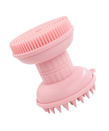 Ipetboom Makeup Brushed 1pc Three-in-one Bath Silica Gel Pink Detergent Deep Cleaning Makeup Face Brushes 8.6x7cm Pink