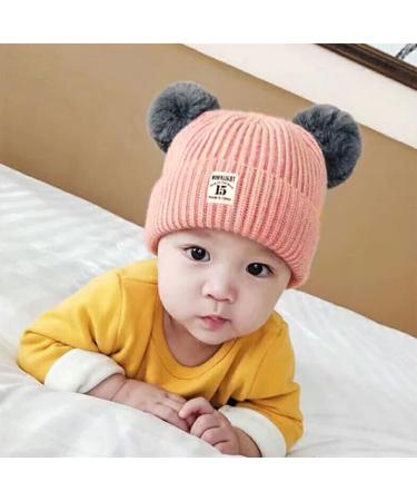 XYIYI Baby Kids Winter Knit Hat with Pom - Pink (6-24 Months) - Buy Online on GoSupps.com
