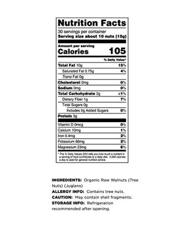 Terrasoul Superfoods Organic Walnuts 16 Oz - Fresh Chandler Variety - Buy Online on GoSupps.com