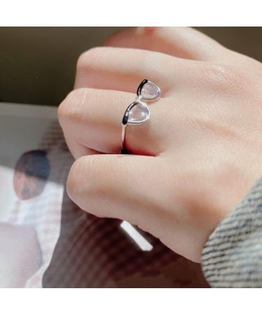 Buy Cute Adjustable Glasses Open Ring - Unique Novelty Jewelry for Women | Perfect Valentine's Day Gift - Buy Online on GoSupps.com