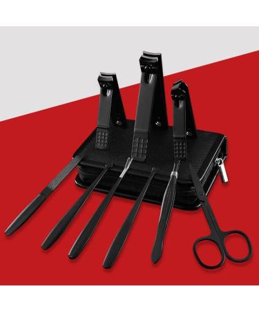 Manicure Set Stainless Steel Nail Clippers Set 9-Piece Nail Art Manicure Pedicure Tool Travel Manicure Kit Indoor and Outdoor Portable Manicure Nail Clippers Kit (Color : Black) - Buy Online on GoSupps.com