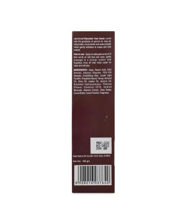 Chocolate Face Scrub Comes with the Goodness of Cocoa Butter Diminishes Dark Spots & Blemishes Unclog Pores & Dead Skin Paraben Free - 100gm - Buy Online on GoSupps.com