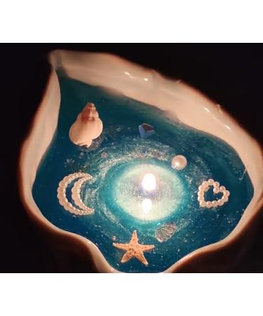 Hand-Made Natural Scented Candles - Sparkling Conch Shell Soy Wax Gel with Essential Oils | Therapeutic Decorative Gifts for Women & Meditation Stress Relief - Buy Online on GoSupps.com