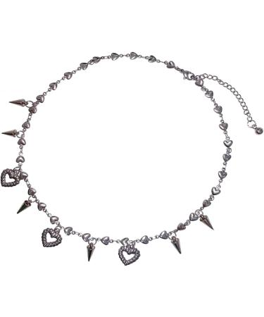 Oralgo Heart-Trailer Necklace | Trendy Punk Choker Chain for Women & Girls | Versatile Metal Accessory - Buy Online on GoSupps.com