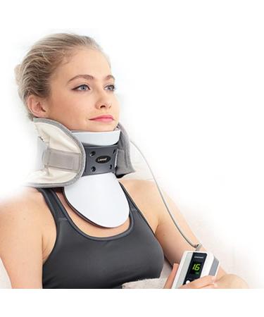 Cervical Neck Traction Device Adjustable Inflatable Neck Stretcher Collar Soft Cervical Support Relief for Stiffness Neck Pain Neck Curve Restorer 47cm - Buy Online on GoSupps.com