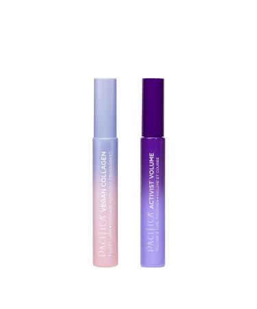 Pacifica Beauty Vegan Collagen Mascara Set - Cruelty-Free, Talc-Free, Silicone-Free - 2 Pack for Lengthening and Volumizing - Black Mascara for Maximum Volume and Curl - Buy Online on GoSupps.com