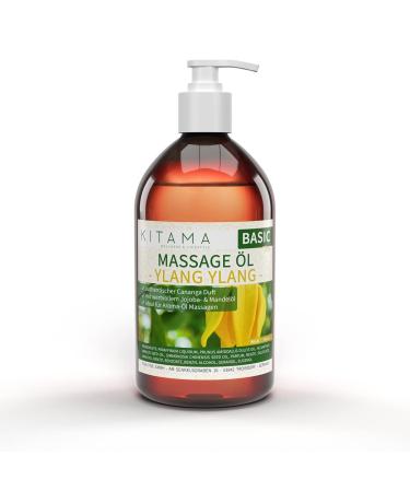 KitaMa massage oil aroma ylang ylang cananga - body oil for massages - care oil - aroma oil - nourishing relaxation oil - Thai - 500ml ylang ylang 500 ml (1 Pack)