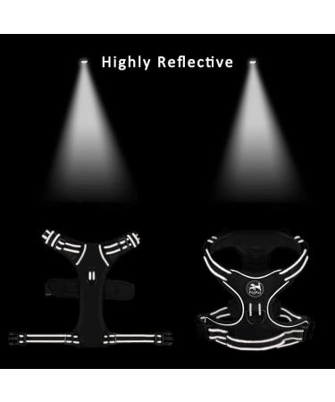 PoyPet No Pull Dog Harness | Reflective Adjustable Vest for Small Dogs | Easy Control Handle | Black - Buy Online on GoSupps.com
