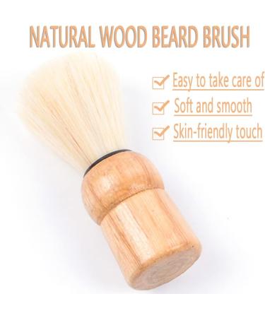 KINDOYO Neck Duster Brush - Professional Barber Hairdressers Brush Soft Hair Sweep Cleaning Brush with Wooden Handle for Barber Shop Household Style 2 - Buy Online on GoSupps.com