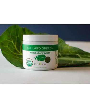 KOYAH Organic USA Collard Greens Powder | Freeze-Dried Whole-Leaf | Equivalent to 15 Cups Fresh - Buy Online on GoSupps.com