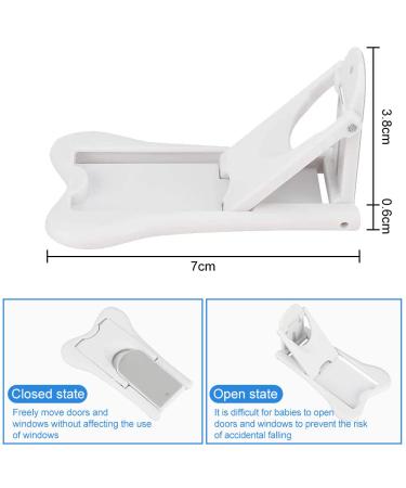 Wenrero 4-Piece Sliding Door Safety Lock Set | No Drill Child Lock with 3M Glue | Secure Windows & Closets | ABS 7cm Sliding Door Block - Buy Online on GoSupps.com