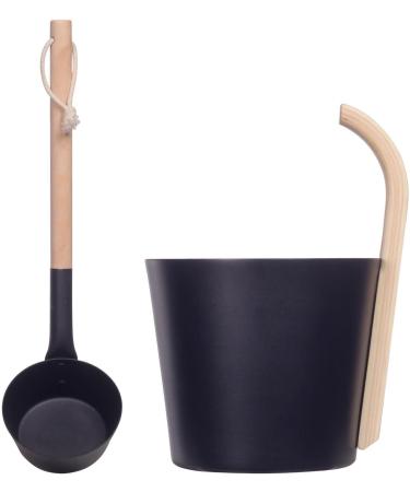 Aluminum Sauna Barrel Luxurious Finnish Sauna Large Capacity Aluminum Bucket Sauna Metal Bucket Matching Ladle Sauna Barrel With Long Handle Spoon Set 7L Sauna Bucket For Sauna And - Buy Online on GoSupps.com