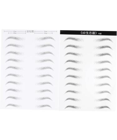 FOMIYES 6 Sheets Makeup Stickers Black Stickers 6d Eyebrow Stickers Transfer Stickers Modify The Lazy 3d - Buy Online on GoSupps.com