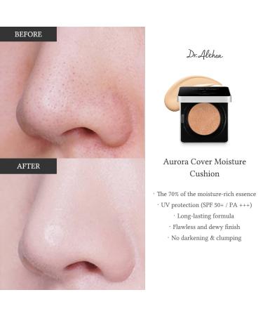 Dr.Althea Aurora Cover Cushion Moisture SPF 50+/PA+++ (21 Beige) - Refill Included - Buy Online on GoSupps.com