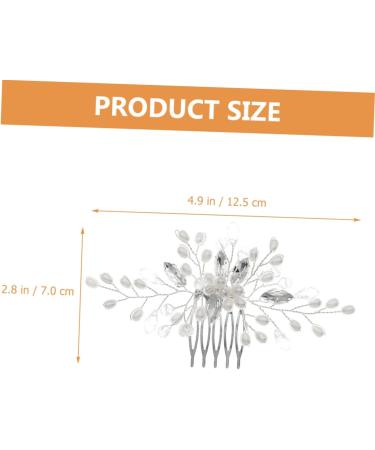Ipetboom Bridal Pearl Comb Hair Comb for Girls Bride Hair Clip Girl Hair Clips Rhinestone Hair Comb Clip Pearl Hair Comb Pearl Hair Clips Bridal Tiara Accessories Women's Wedding Zinc Alloy - Buy Online on GoSupps.com