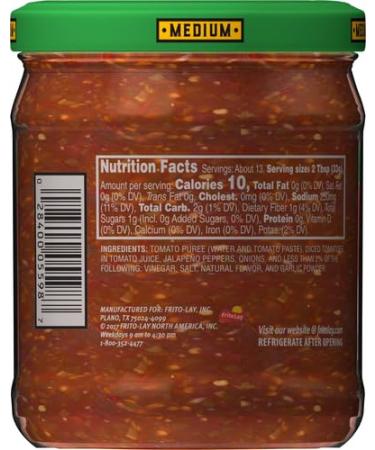 Tostitos Medium Chunky Salsa - 15.5 oz Jar | Authentic Mexican Flavor - Buy Online on GoSupps.com