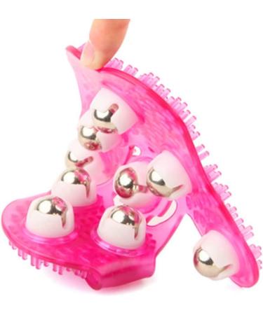 Buy Bdukbduk Hand-Shaped Massage Shoes - 9 360-Degree Rolls Metal Roller Body Massage Device (Pink) - Best for Beauty Body Care - International Shipping Available - Buy Online on GoSupps.com