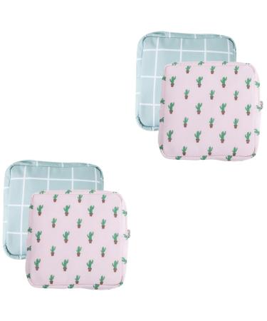 Healifty 4 Pcs Napkin Storage Bag Zip up Wallet Travel Hygiene Bag Mini Purse for Girls Trave Menstrual Pad Bag Bags for Feminine Products Mini Wet Bags Tampon Organizer