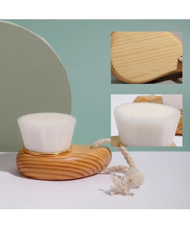 Skin Brush for Wooden Handle Facial Soft Cleansing: Face Scrubber Wash - Buy Online on GoSupps.com