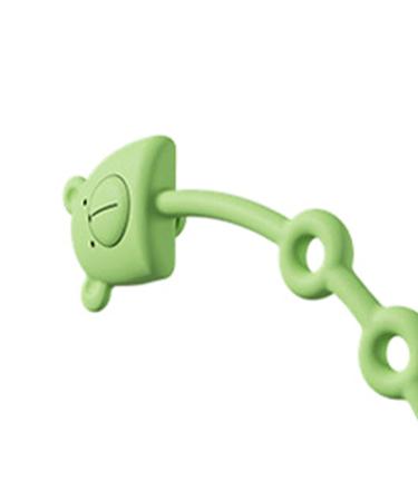 Stretchable Chewable Safety Teether Silicone Chain - Bear Shape - Green - Buy Online on GoSupps.com