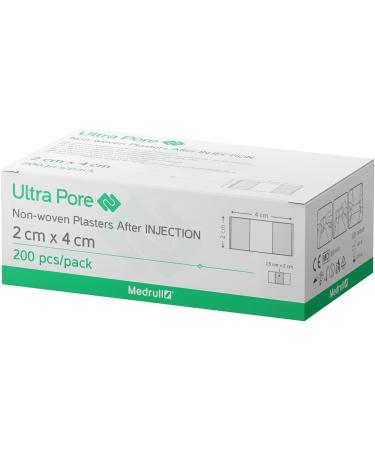Medrull Ultra Pore Injection Plaster 2x4 cm - 200 Non-Sterile Plasters for Normal & Sensitive Skin | Best eCommerce Shipping Worldwide - Buy Online on GoSupps.com