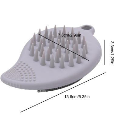 Uozonit Facial Cleanser Facial Cleanser Double-Sided Facial Cleansing Brush Made of Soft Silicone Manual Skin Care Scalp Brush Versatile Hand Scrubber Light Grey - Buy Online on GoSupps.com