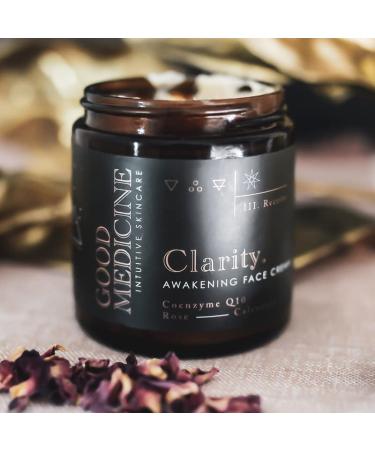 Good Medicine Beauty Lab Clarity Awakening Face Cream - Anti-Aging Moisturizer with Coenzyme Q10 & Vitamin B3 - Hydrating Coconut Oil & Aloe Vera - Unisex Skincare 2 oz - International Shipping Available - Buy Online on GoSupps.com