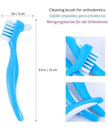 Zanspangenbox Set: 5 Press Brushes & Braces with Cord Band | Carabiner for Kids | Portable Denture Brush & Container (Green & White) - Ideal for On-the-Go Dental Care - Buy Online on GoSupps.com