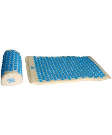 OR8 Wellness Acupressure Mat & Pillow Set for Pain Relief Stress Relief and Relaxation Therapy for Back and Neck Pain Massage Mat with Carry Bag Blue - Buy Online on GoSupps.com